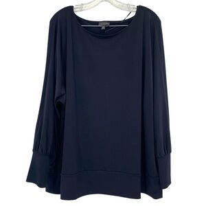 The Limited Navy Blue Long Sleeve Blouse Top Size 2X